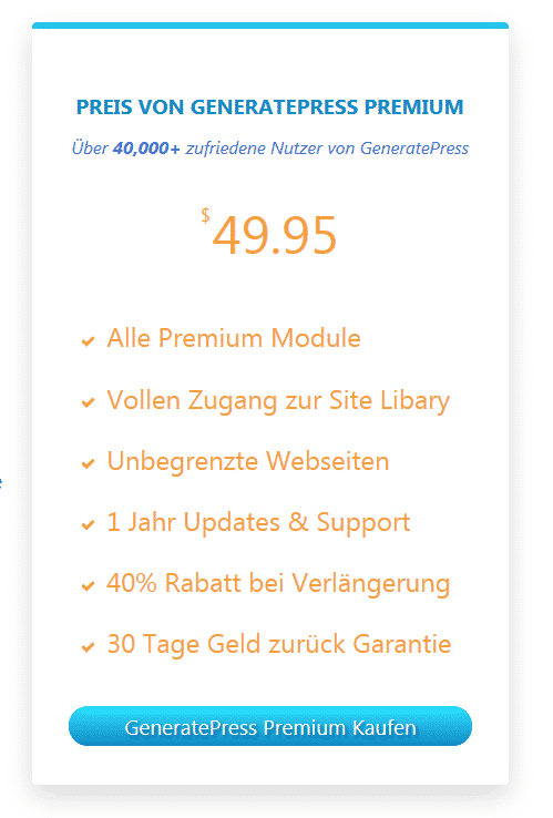 Generatepress Premium kaufen