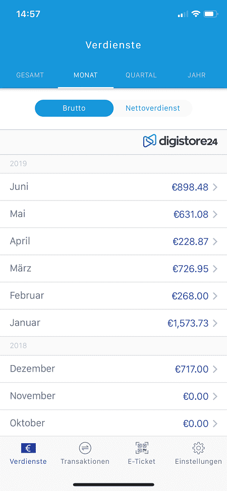 Digistore24-Einnahmen-Juni-2019