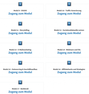 Cashcow System Module Überblick 2