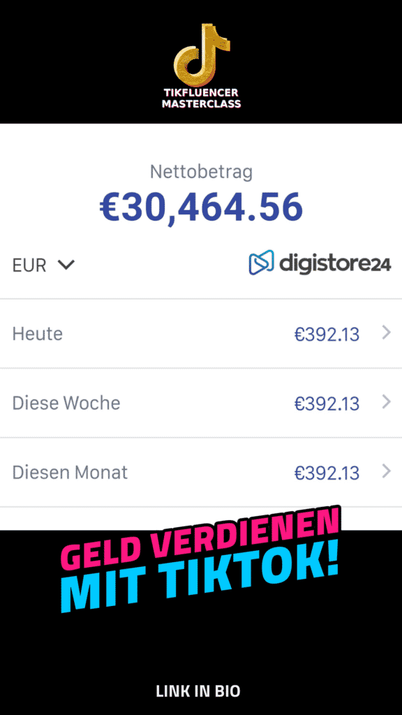 Tikfluencer Masterclass Einnahmen